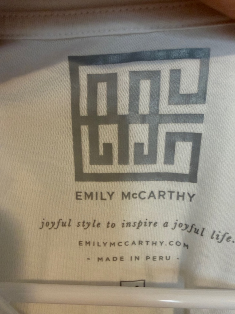 Emily McCarthy cream color Tee with Gold Foil Script “LOVE WINS”. 100% PIMA cot - Picture 2 of 6